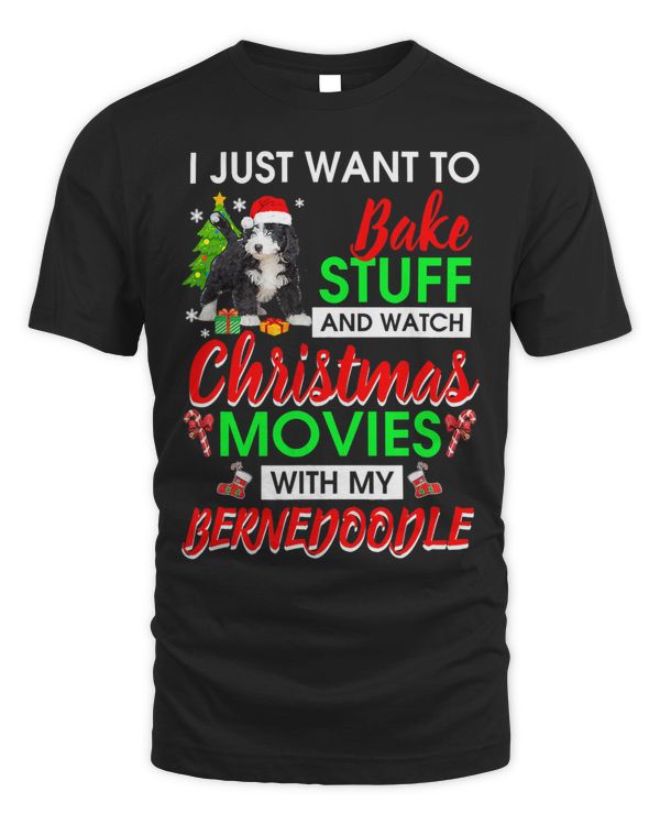 Bernedoodle Bake Stuff Watch Christmas Movies Hat