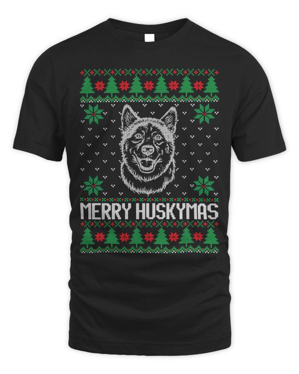 Merry Huskymas Dogs Christmas Family Matching Husky Dog Xmas