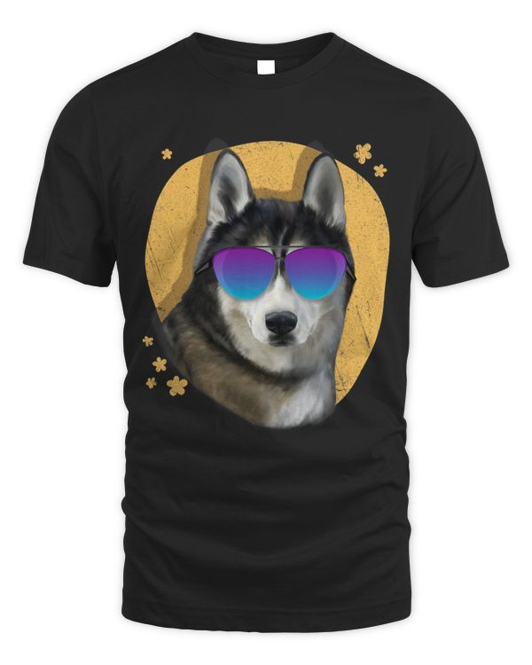 Cool Siberian Husky T Shirt Gift for Men Women Boys Girls