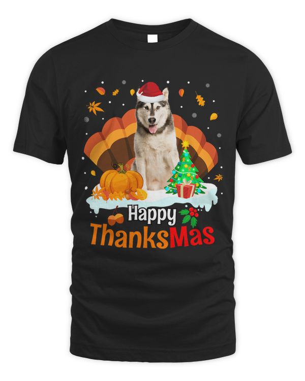 Thanksgiving Husky Happy Christmas Siberian Husky Thanksmas 274