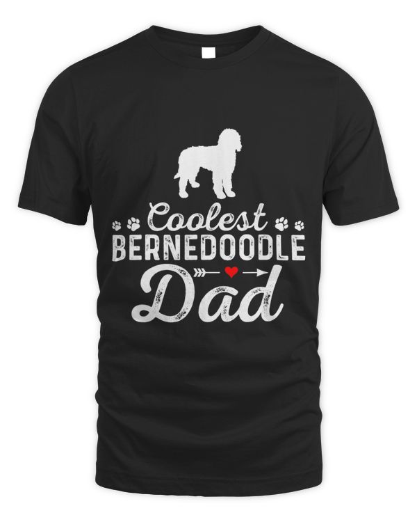Mens Coolest BERNEDOODLE Dad Funny Dog Dad Pet Dog Family