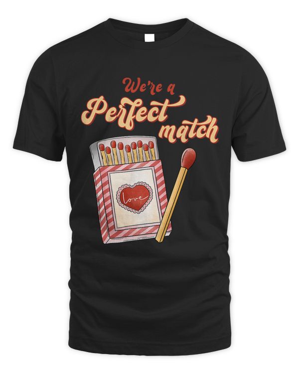 Were a Perfect Match Pink Red Funny Valentines Day Heart