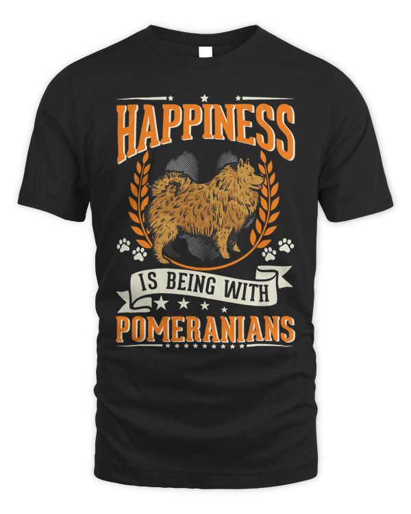 Happiness is being with Pomeranians