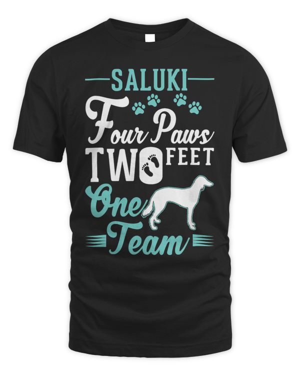 Saluki four paws two feet one team Saluki