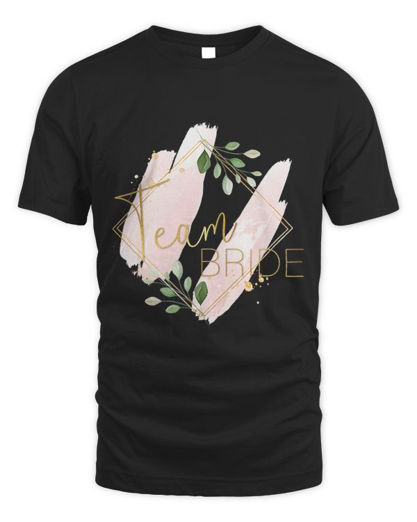 Womens Team Bride Stag Party Eucalyptus Pink Stripes