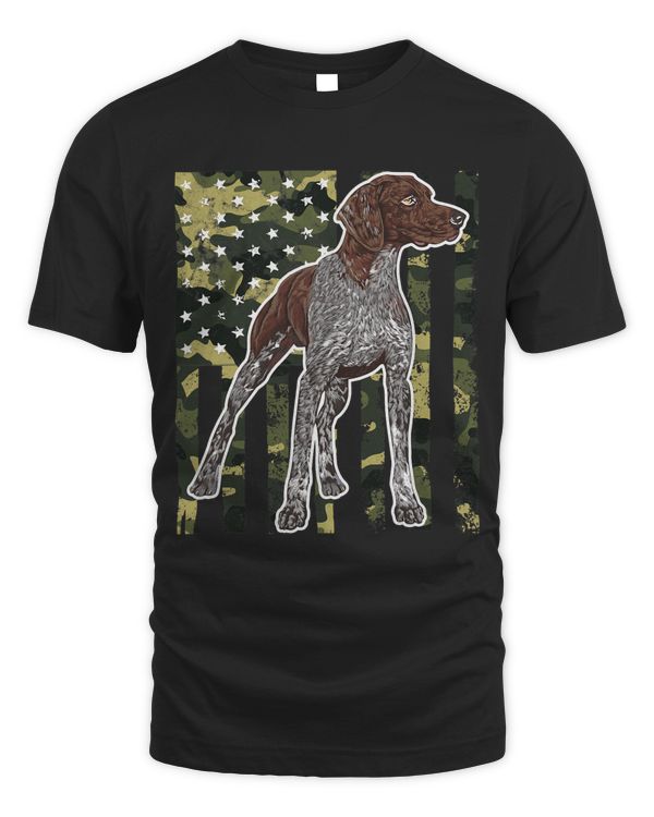 German Shorthaired Pointer Camo Flag Patriotic Dog Lover
