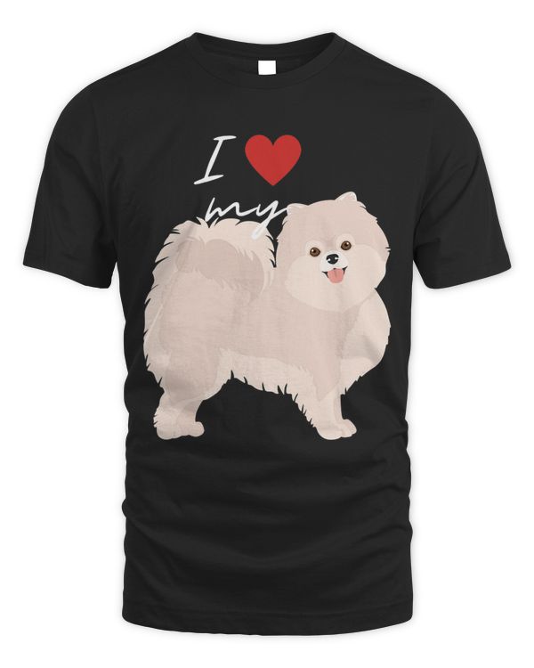 I Love My White Pomeranian Dog Lover