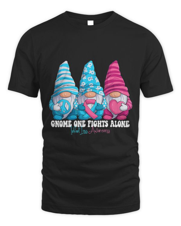 Funny Gnomies Infant Loss Awareness Month Light Blue Pink