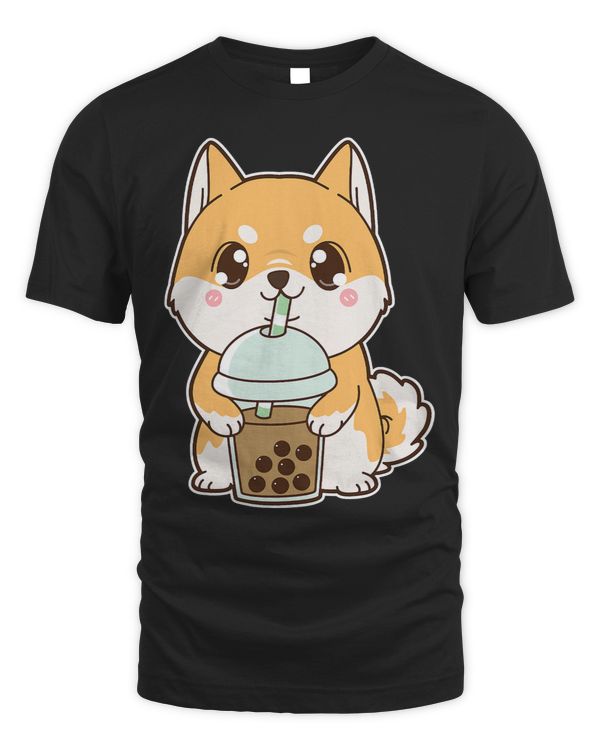 Kawaii Cute Boba Shiba Inu Dog Classic Bubble Pearl Milk Tea 401