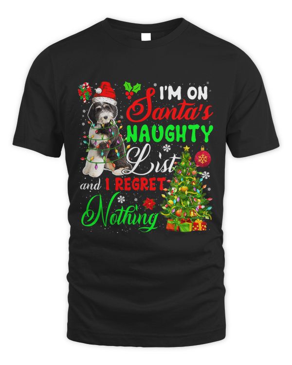 On Santas Naughty List Regretting Nothing Santa Bernedoodle