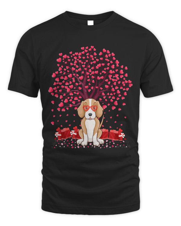 Foxhound Dog Lover Heart Tree Foxhound Valentines Day