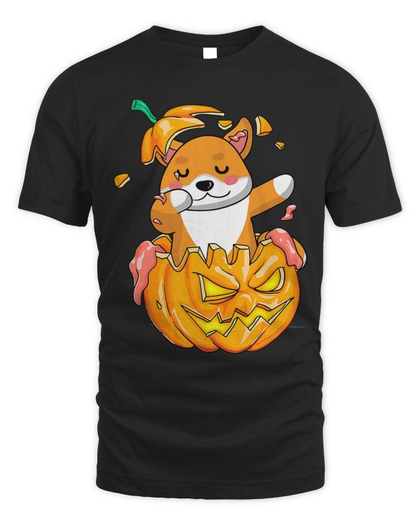 Shiba Inu Dabbing Halloween Funny Pumpkin Dab Gift462