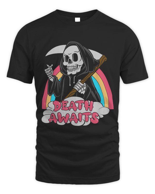 Death Awaits Pastel Goth Grim Reaper Death Emo Punk Gothic 445