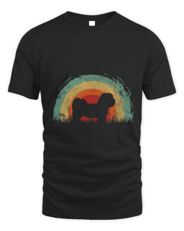 Retro Lhasapoo Vintage Rainbow Dog Men Women