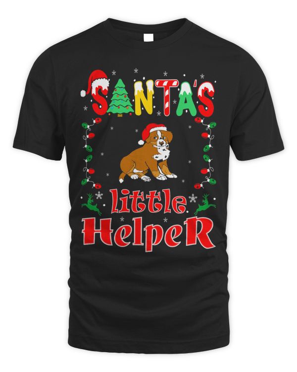 Santas Little Helper Bernedoodle Pet Lovers Christmas Gift