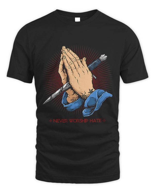 Never Worship Hate Satanic Pentagram Occult Emo Punk Gothic 707