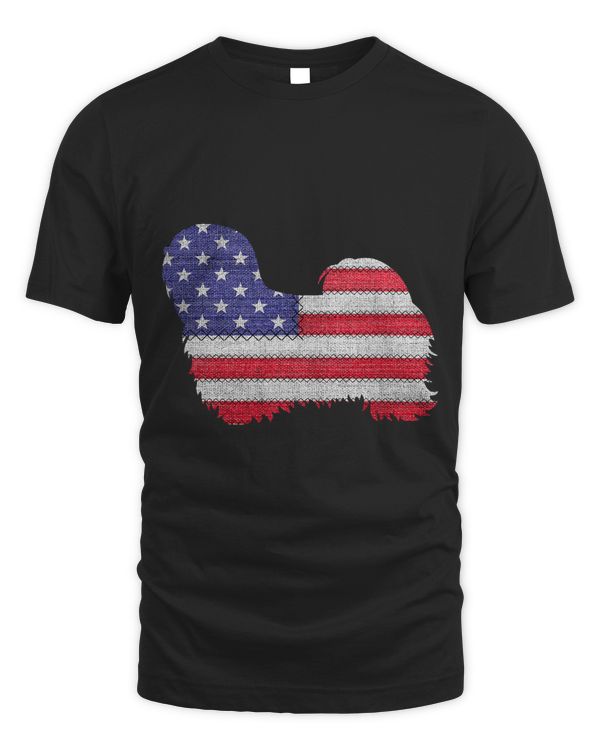Patriotic LHASAPOO Love American Flag Vintage Funny Gift