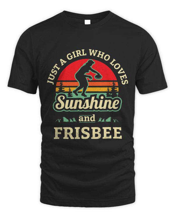 frisbee player sunshine girl retro style