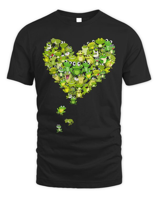 Frogs in heart shape