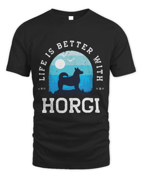 Life Better Horgi Vintage Blue Dog Mom Dad 85