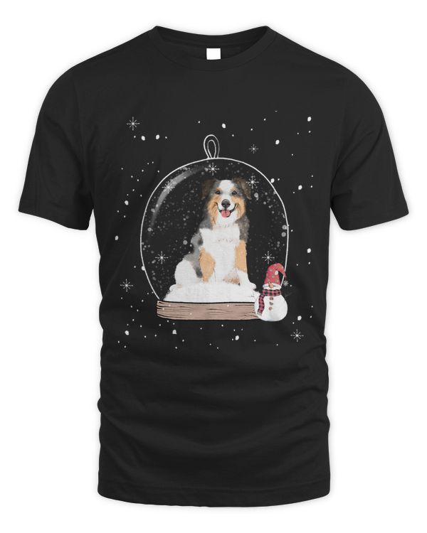 Christmas Australian Shepard Dog Snow Globe Pajama 90