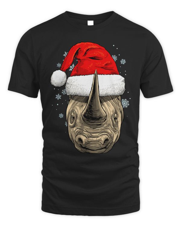 Christmas Rhinoceros Santa Clause Navidad Chubby Unicorn367