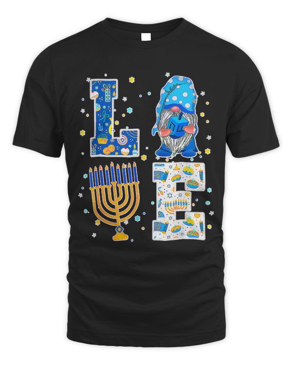 Gnome LOVE Hanukkah Dreidel Menorah Chanukah 2022157