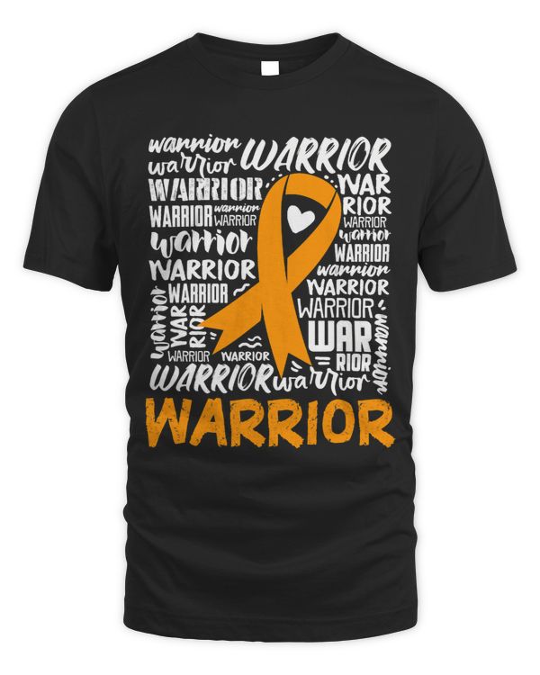 Leukemia Blood Cancer Warrior Orange Ribbon Awareness