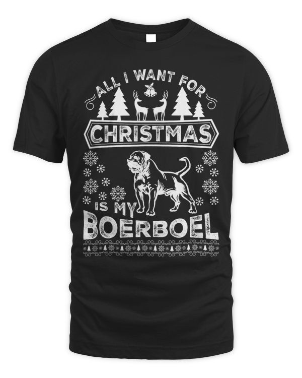 I Want Boerboel for Xmas Tee Funny Dog Lover T 94