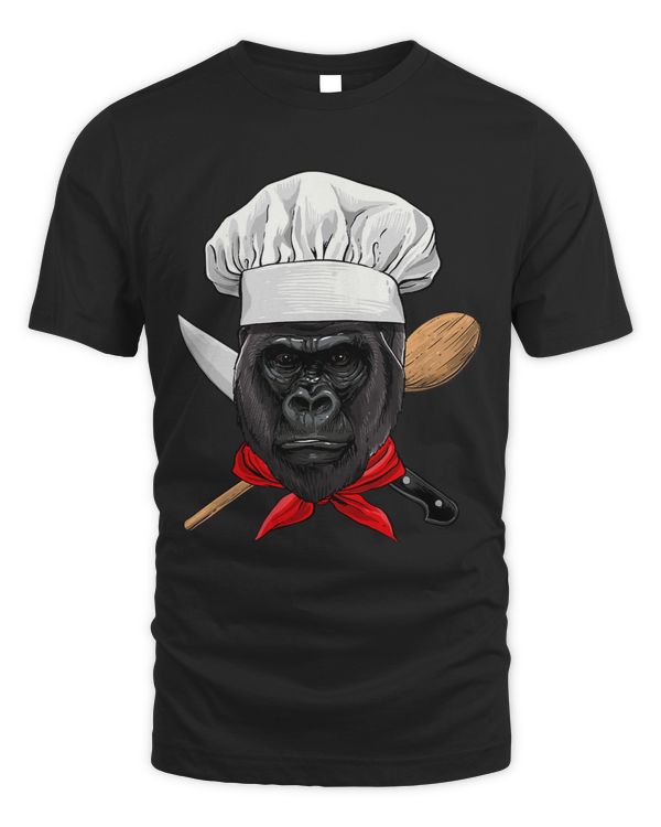 Gorilla Chef Great Ape Gorilla Primate Animal Cooking Lover 487