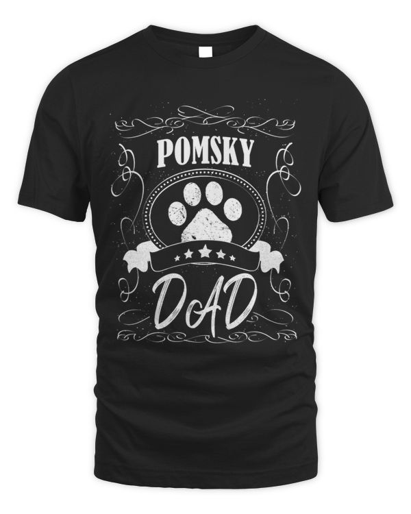 Mens Cute Dog Dad Papa Pomsky Love Pet Puppy Gift 252