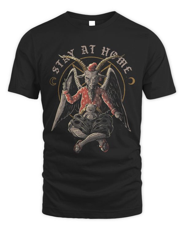 Stay At Home Funny Baphomet Halloween Satanic Goat584