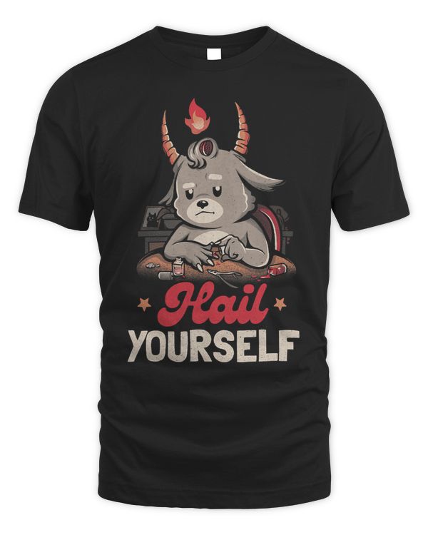 Hail Yourself Baphomet Halloween Sarcastic Satanic Goat579