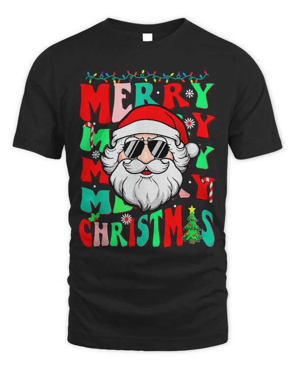 Merry Christmas Vibes Family Santa 2022 Groovy Squad Xmas259