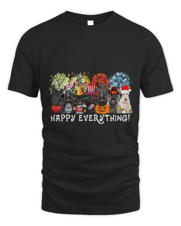 Happy Everything Scottish Terrier Dog Seasons All Year Tree29