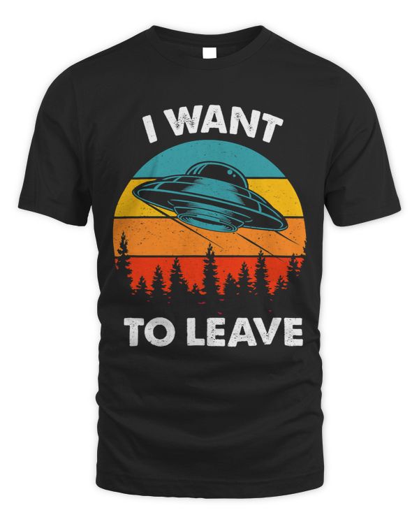 Funny Alien I want to leave Retro Vintage Style 30