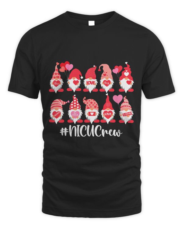 Funny Gnome With Hearts NICU Crew Valentines Day Matching