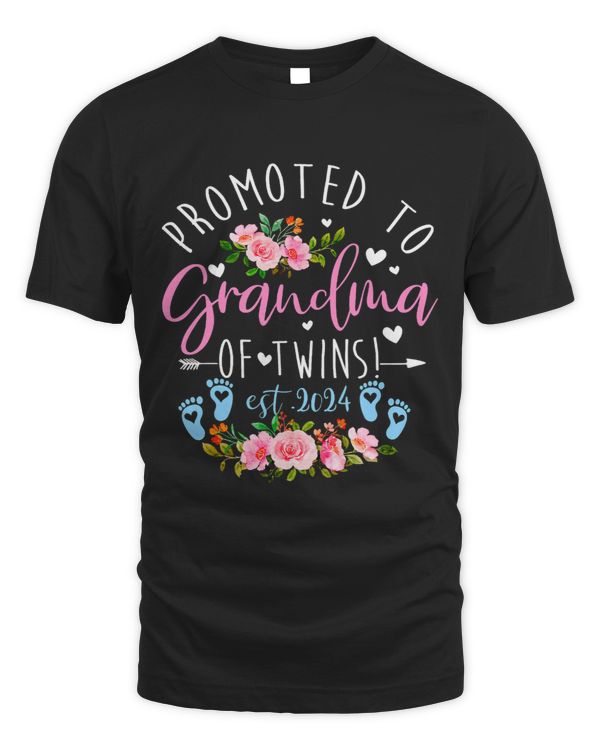 Promoted to Grandma of Twins Est 2024 Two Boys Gender Reveal
