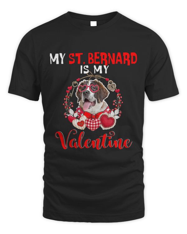 My St. Bernard Is My Valentine Funny Dog Lover 310