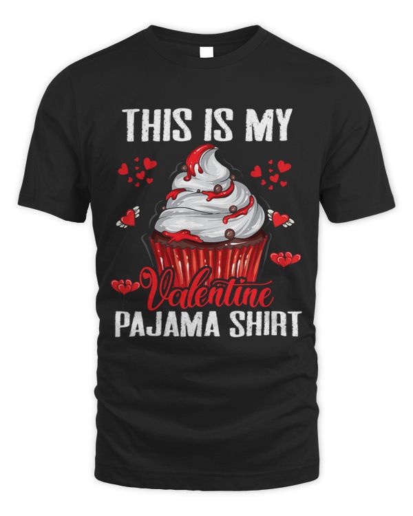 This Is My Valentine Pajama Cupcake With Cream Love Hearts 308