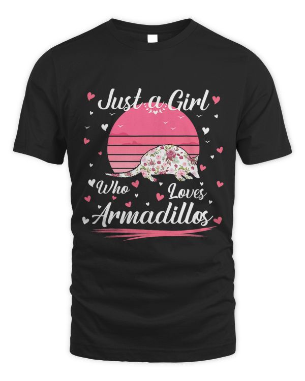 Just A Girl Who Loves Armadillos Funny Armadillo Lover Kids 39
