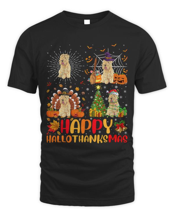 Halloween Christmas Funny Wheaten Terrier Dog Hallothanksmas