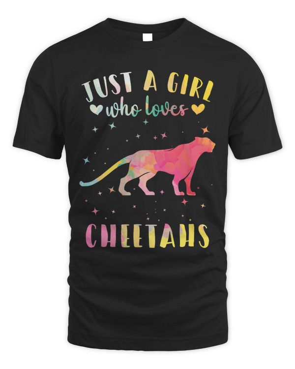 Just a Girl Who Loves Cheetahs Watercolor Cheetah Women 219