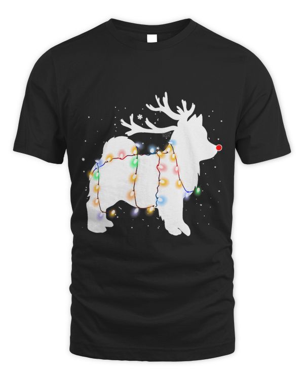 Funny Pomsky Dog Tree Christmas Lights Xmas Pajama 371