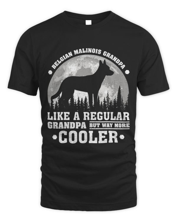Mens Vintage Retro Funny Belgian Malinois Grandpa Fathers Day 50
