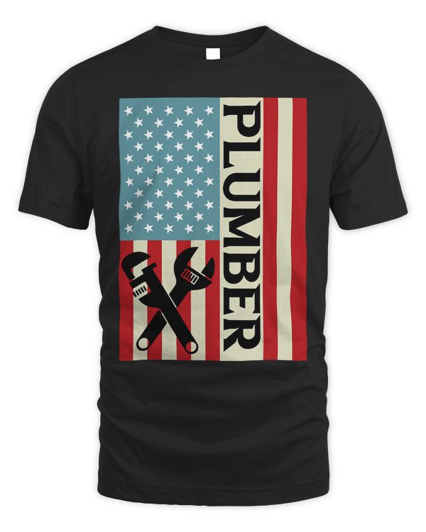 Plumber USA America Flag Patriots