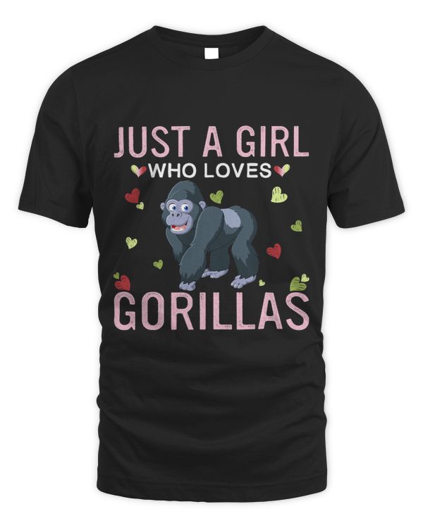 Just a Girl Who Loves Gorillas Cute Women Girls Gorillas 111