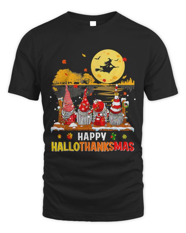 Gnomes Happy Hallothanksmas Halloween Thanksgiving Christmas 288