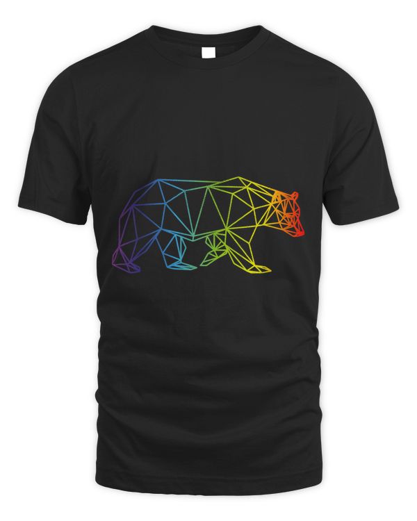 Geometric Bear Apparel LGBT Rainbow Flag Gay Clothing