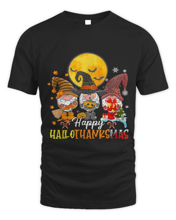 Gnomes Happy Hallothanksmas Halloween Thanksgiving Christmas 584